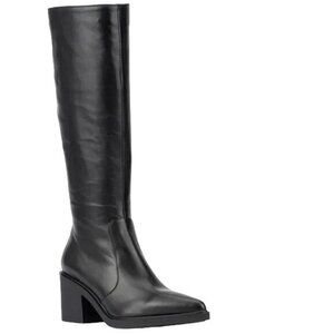 NEW Aquatalia Carah Knee High Boots Womens 9 Black Timeless Luxury Chic Classic